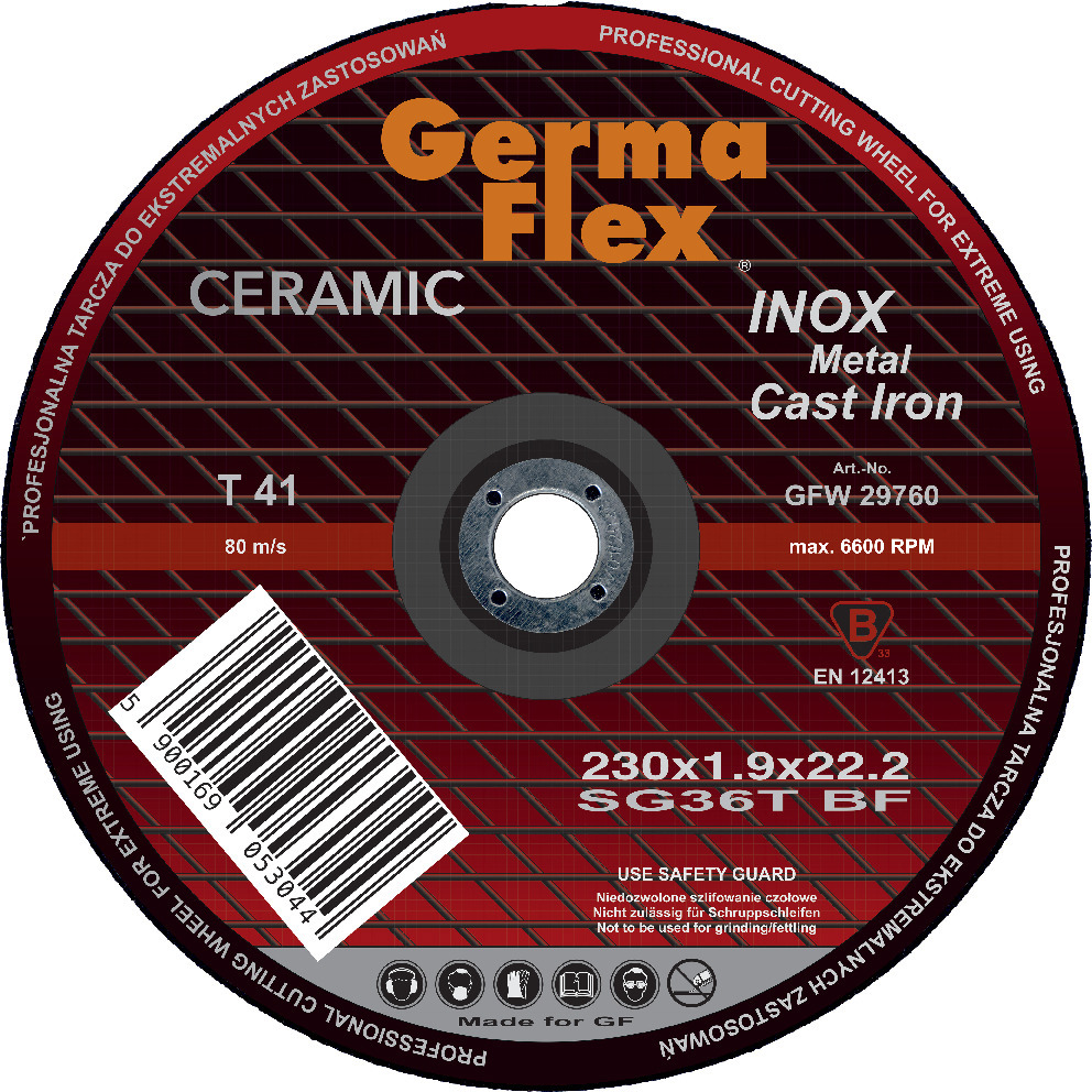 KAPSKIVA INOX CERAM 230X1 ,9X22,2MM - Thomee