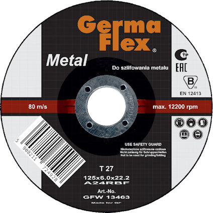 NAVRONDELL METALL 125X6X22,2MM