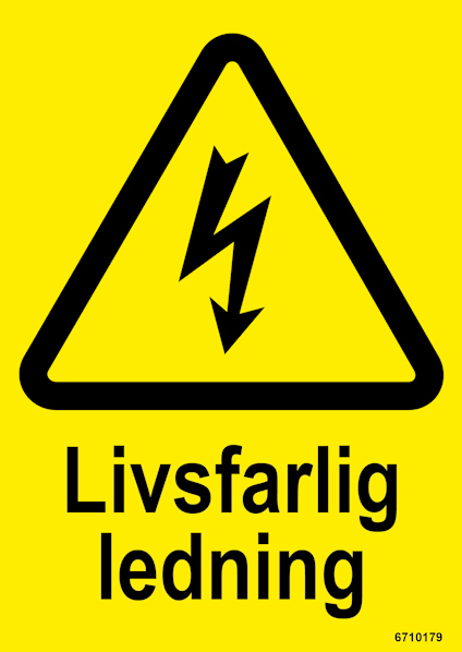 SKYLT UNIGRAPHICS LIVSFARLIG LEDNING PLAST 105X148MM