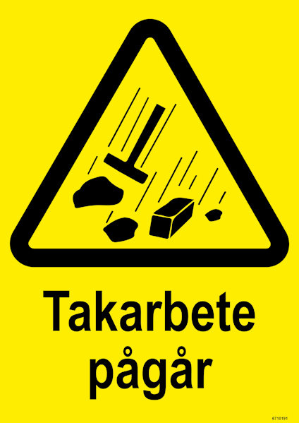 SKYLT UNIGRAPHICS TAKARBETE PÅGÅR PLAST 210X297MM