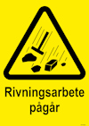 SKYLT UNIGRAPHICS RIVNINGSARBETE PÅGÅR PLAST 210X297MM