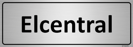 SKYLT UNIGRAPHICS ELCENTRAL ALUMINIUM 225X80MM