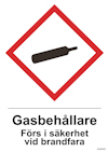 DEKAL UNIGRAPHICS GASBEHÅLLAREF I SÄKERHET 105X148MM 3-PACK