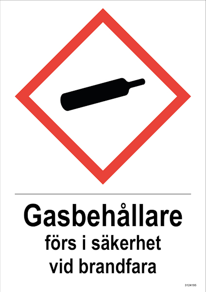 DEKAL UNIGRAPHICS GASBEHÅLLAREF I SÄKERHET 148X210MM 3-PACK
