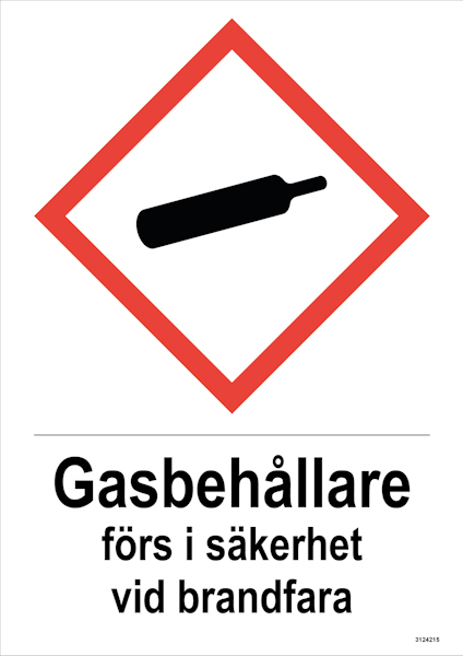 DEKAL UNIGRAPHICS GASBEHÅLLAREFÖRS I SÄKERHET VID 210X297MM