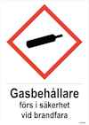 SKYLT UNIGRAPHICS GASBEHÅLLAREFÖRS I SÄKERHET PLA 210X297MM