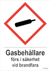 SKYLT UNIGRAPHICS GASBEH FÖRS I SÄKERHET MAGNET 105X148MM