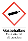 SKYLT UNIGRAPHICS GASBEHÅLLAREFÖRS I SÄKERHET ALU 210X297MM