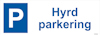SKYLT UNIGRAPHICS HYRD PARKERING ALUMINIUM 297X105MM