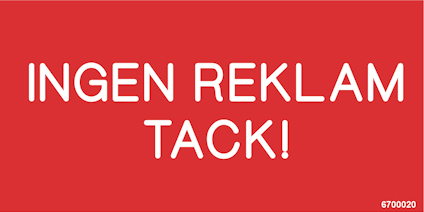 DEKAL UNIGRAPHICS INGEN REKLAMTACK 100X50MM