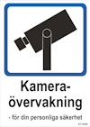 SKYLT UNIGRAPHICS KAMERAÖVERVAKNING PLAST 105X148MM