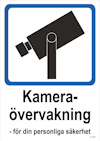 SKYLT UNIGRAPHICS KAMERAÖVERVAKNING PLAST 210X297MM