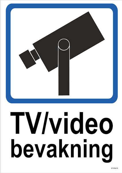 SKYLT UNIGRAPHICS TV/VIDEOBEVAKNING PLAST 210X297MM