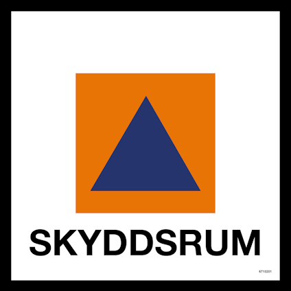 SKYLT UNIGRAPHICS SKYDDSRUM REFLEX ALUMINIUM 250X250MM