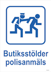 DEKAL UNIGRAPHICS BUTIKSSTÖLDER POLISANMÄLS 148X210MM