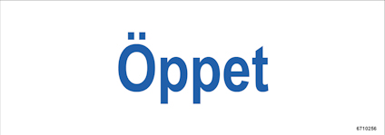 SKYLT UNIGRAPHICS ÖPPET PLAST 210X74MM