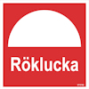 SKYLT UNIGRAPHICS RÖKLUCKA MEDREFLEX ALUMINIUM 150X150MM