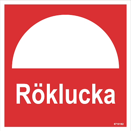 SKYLT UNIGRAPHICS RÖKLUCKA MEDREFLEX ALUMINIUM 150X150MM