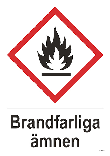 SKYLT UNIGRAPHICS BRANDFARLIGAÄMNEN PLAST 210X297MM