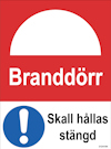 DEKAL UNIGRAPHICS BRANDDÖRR SKHÅLLAS STÄNGD 100X135MM