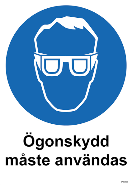 SKYLT UNIGRAPHICS ÖGONSKYDD PLAST 210X297MM