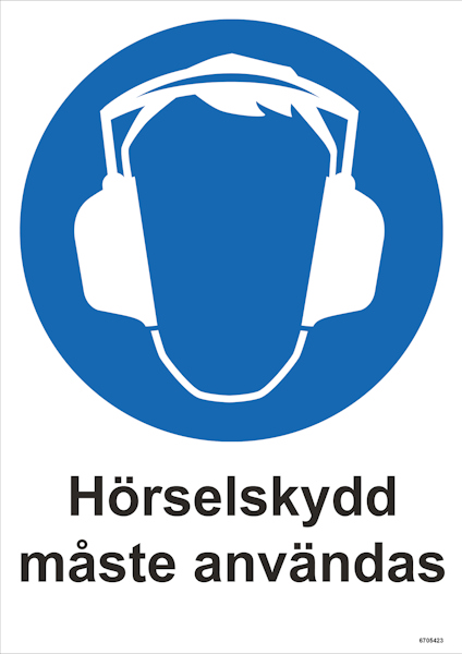 SKYLT UNIGRAPHICS HÖRSELSKYDD PLAST 210X297MM