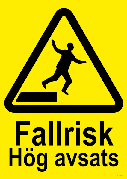 SKYLT UNIGRAPHICS HÖG AVSATS FALLRISK PLAST 210X297MM