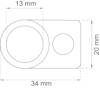 HANDTAGSBUFFERT 667 TRANSPARENT Ø13 MM 3 ST