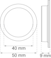 SKJUTDÖRRSHANDTAG 200 KROM Ø40 MM 2 ST