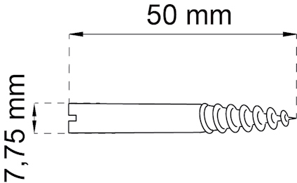 DÖRRSTIFT 144 EFZ Ø7,8X50 MM 2 ST