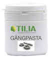 Vit behållare märkt "TILIA GÄNGPASTA" med grön logotyp och bild på gängtappar och gängsnitt.