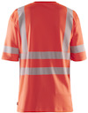 Orange tröja med reflekterande streck över axlar, bröst och midja.