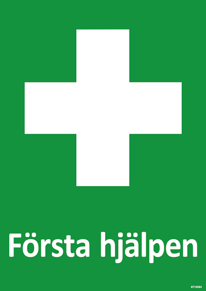 SKYLT UNIGRAPHICS FÖRSTA HJÄLPEN PLAST 210X297MM
