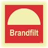 SKYLT UNIGRAPHICS BRANDFILT EFTERLYSANDE ALU 210X210MM