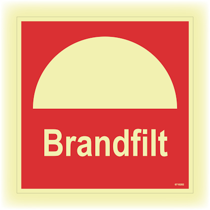 SKYLT UNIGRAPHICS BRANDFILT EFTERLYSANDE ALU 210X210MM