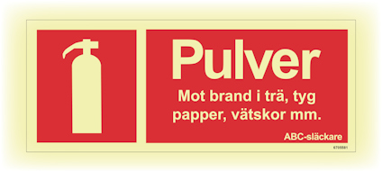 SKYLT UNIGRAPHICS BRAND PULVEREFTERLYSANDE ALUMIN 250X100MM