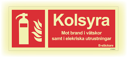 SKYLT UNIGRAPHICS BRAND KOLSYRA EFTERLYSANDE ALUMI 250X100MM