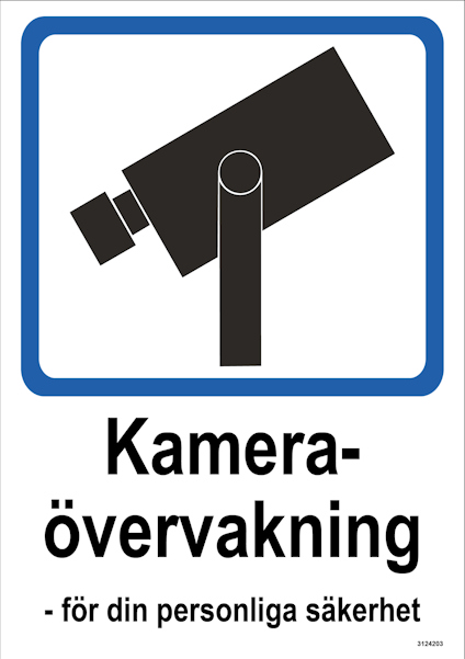 DEKAL UNIGRAPHICS KAMERAÖVERVAKNING 148X210MM