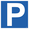 SKYLT UNIGRAPHICS PARKERING P ALUMINIUM 310X310MM