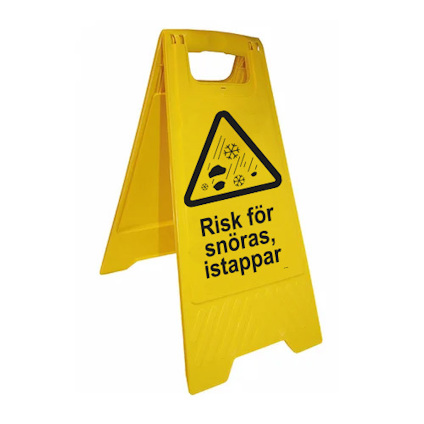 GOLVSKYLT UNIGRAPHICS VARNING RISK FÖR SNÖ PLAST 300X620MM