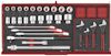 VERKTYGSSET 513 DELAR TENG TOOLS RÖD 37 TUM FOAM