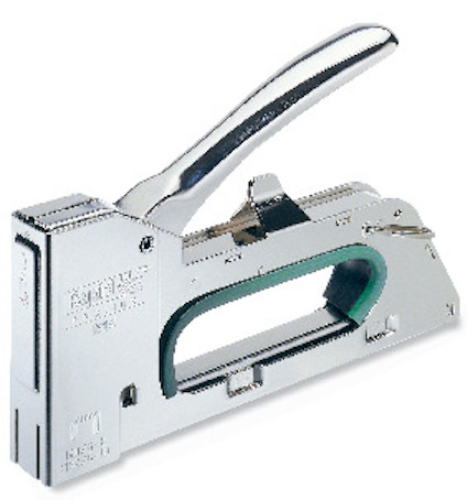 Ergonomisk häftpistol i metall med högblank yta och texten "Rapid PROLINE R14" på sidan.