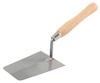 Rektangulär kakelslev med ett trähandtag och metallblad.