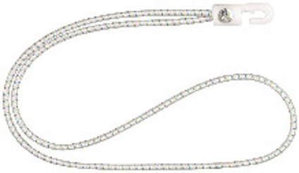 Elastisk snodd med vit plastkrok i ena änden.