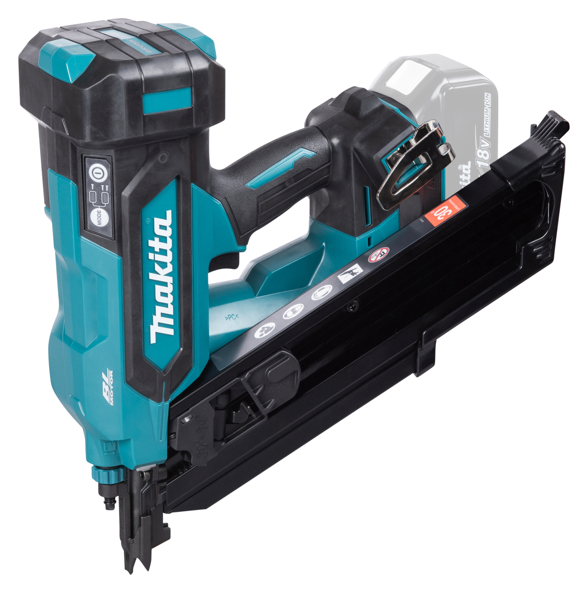 SPIKPISTOL DBN900ZK MAKITA 18V SOLO INK VÄSKA 34° 90MM - Makita