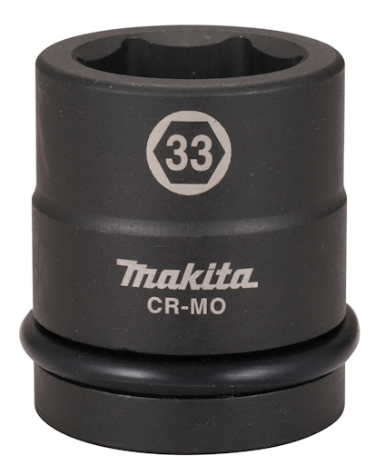 Svart hylsa av märket Makita med inskriptionerna "33" och "CR-MO".