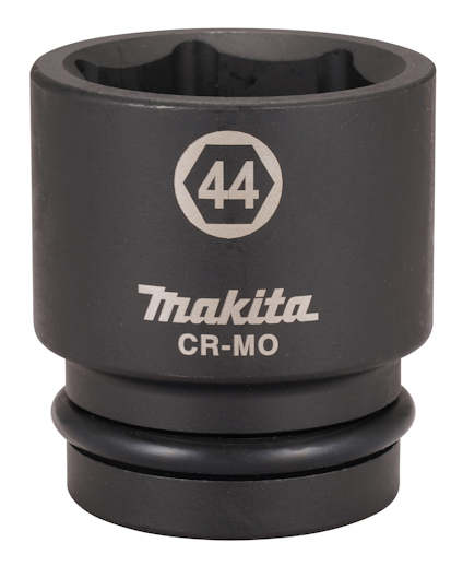 Svart krafthylsa med texten "44 Makita CR-MO" skriven i vitt.
