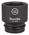 Mörkgrå, cylindrisk krafthylsa med texten "46" och "Makita CR-MO".