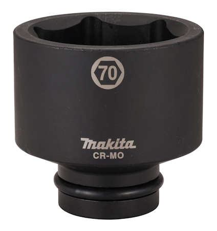Svart krafthylsa med texten "Makita CR-MO" och en vit cirkel med siffran "70".