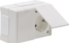 VÄGGUTTAG 2-V JORD UTP IP44 MED LOCK